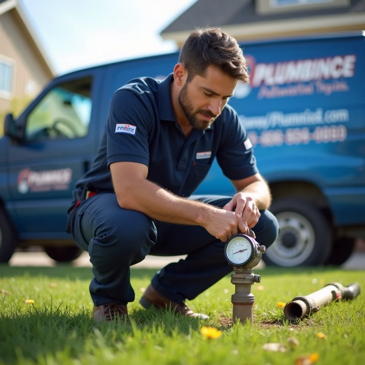 Homeowner checking a water meter to find a hidden leak in Denver, Colorado